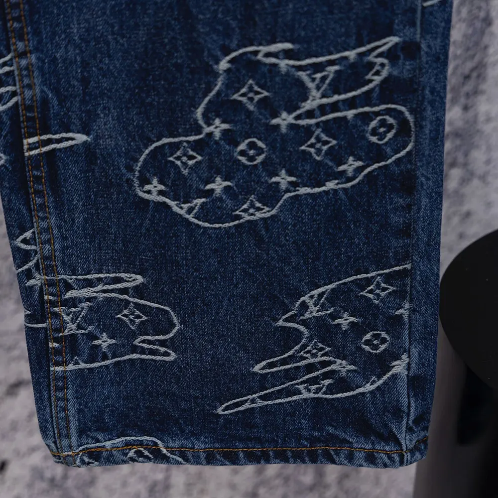 Louis Vuitton LV Women Monogram Denim Skate Pants 1AILUU