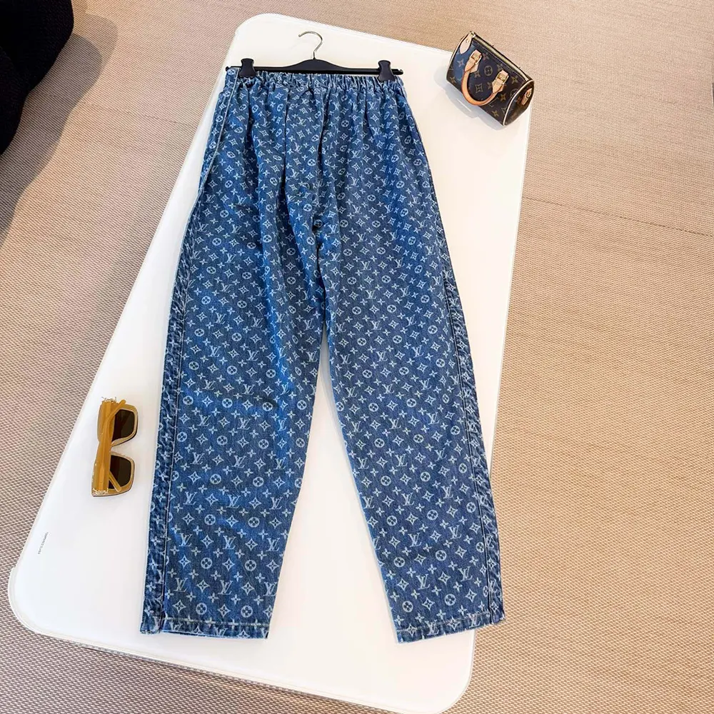 Louis Vuitton Women Monogram Denim Pants 1AI208