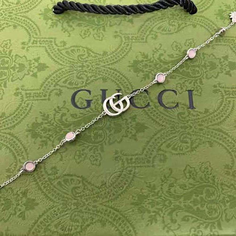 Gucci Women Double G Mother of Pearl Bracelet