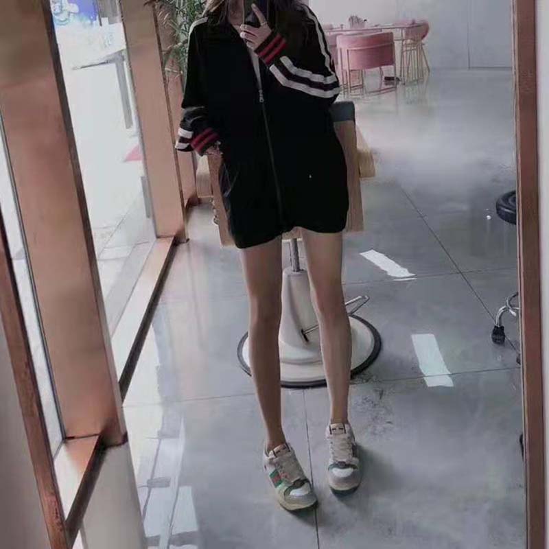 Gucci Women Technical Jersey Jacket-Black