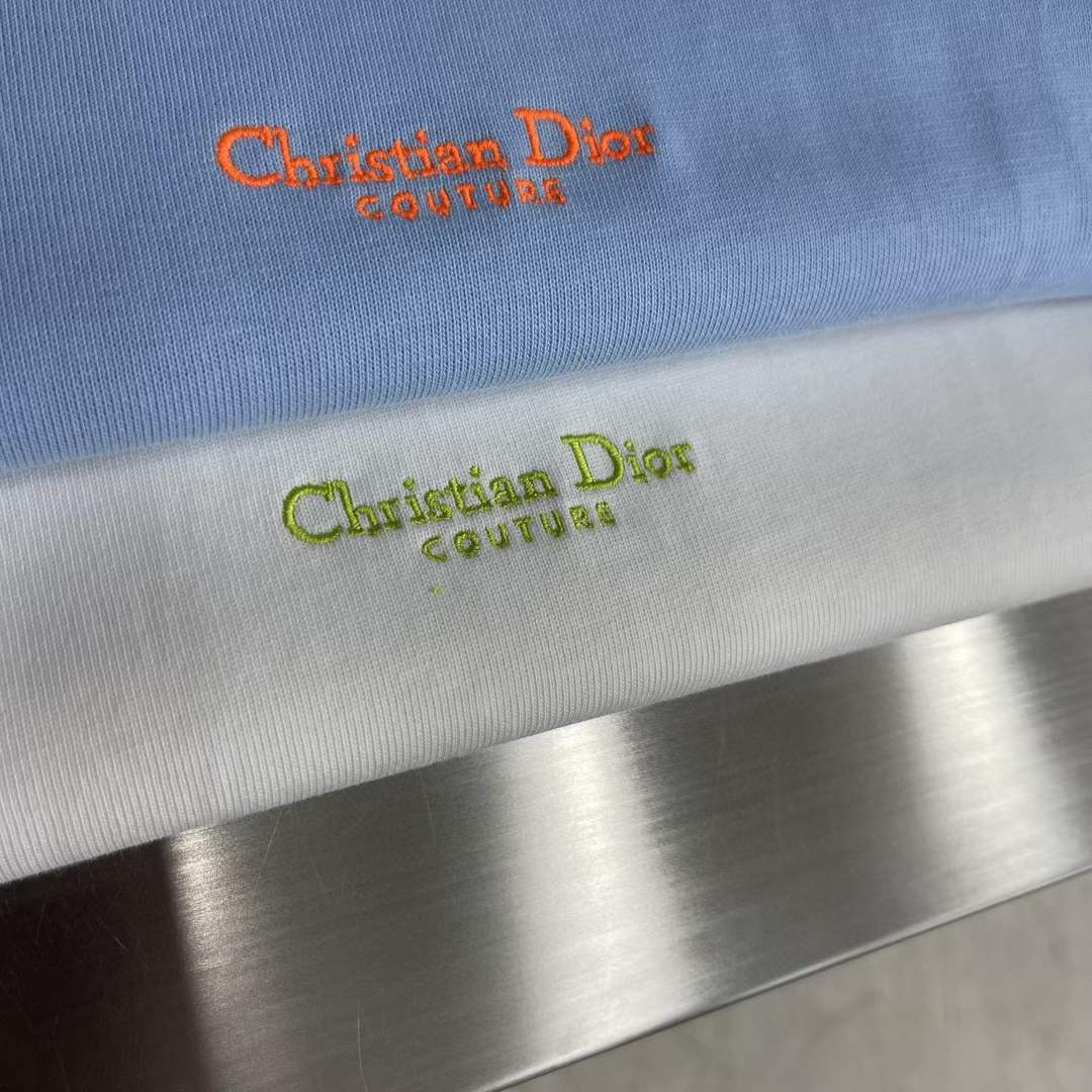 Dior CD Men Christian Dior Couture Relaxed-Fit T-Shirt White Cotton Jersey