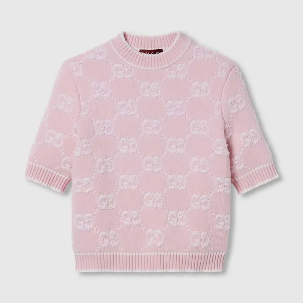 Gucci Women GG Wool Boucle Jacquard Top 770059XKCNA6011