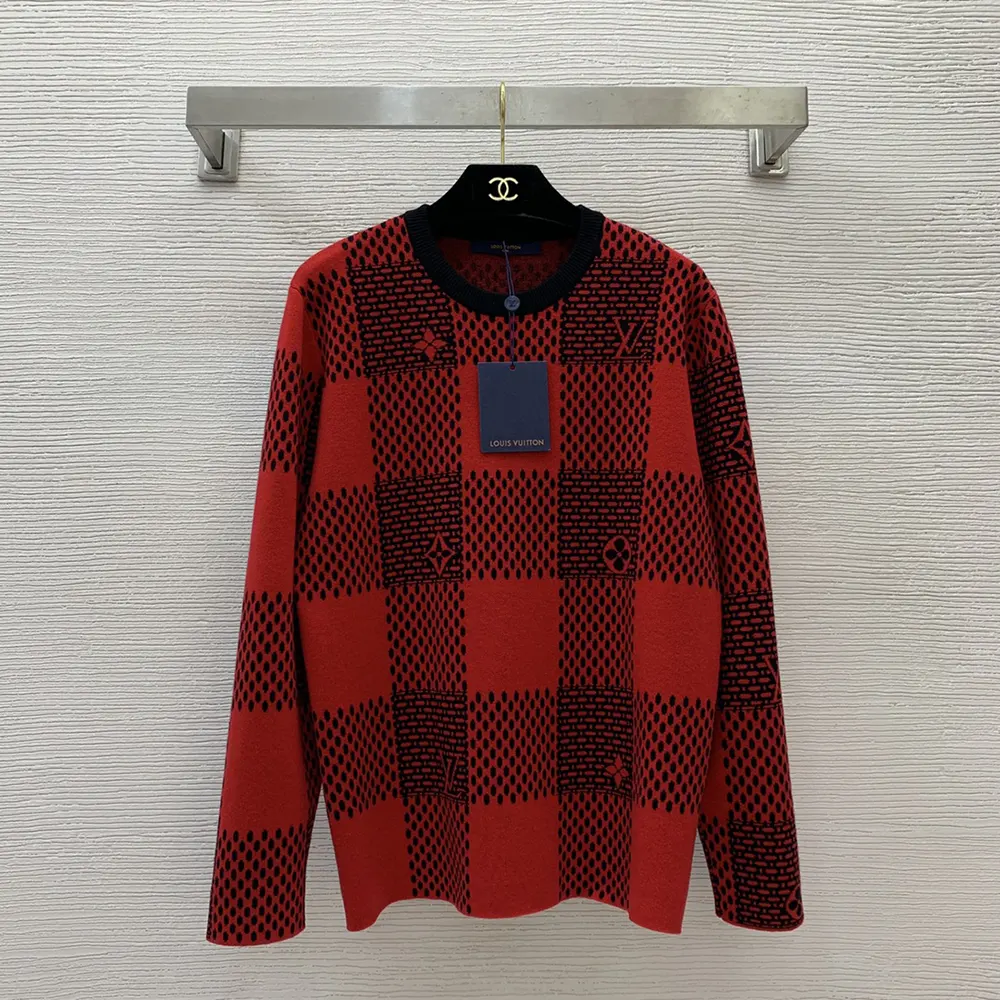 Louis Vuitton Women Damier Wool Crewneck 1AFXKG
