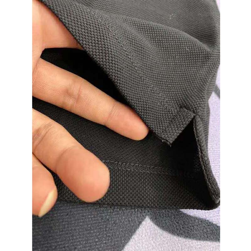 Gucci GG Women Polo with Interlocking G Stripe Black Cotton