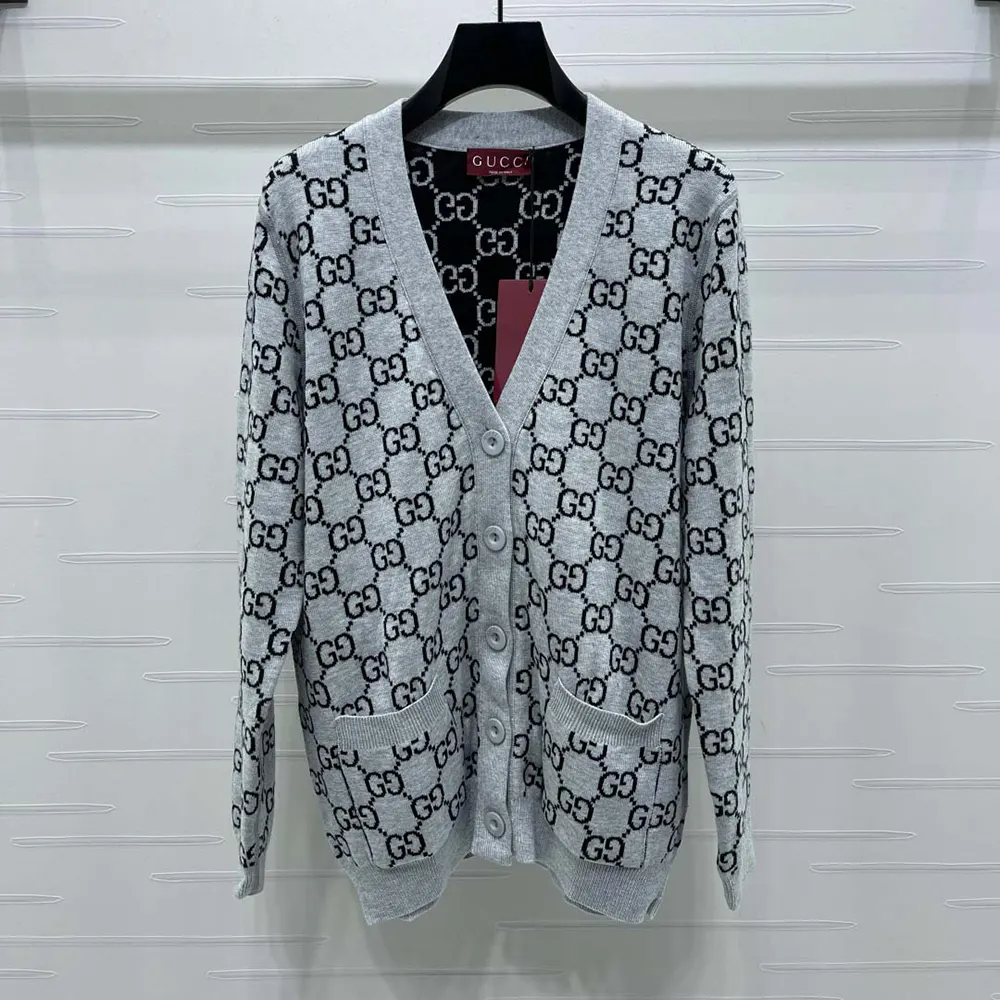 Gucci Men Reversible GG Wool Jacquard Cardigan ‎798157XKEJP1045