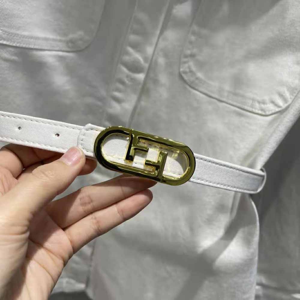 Fendi Women Single-Breasted Go-To White Denim Go-To Jacket