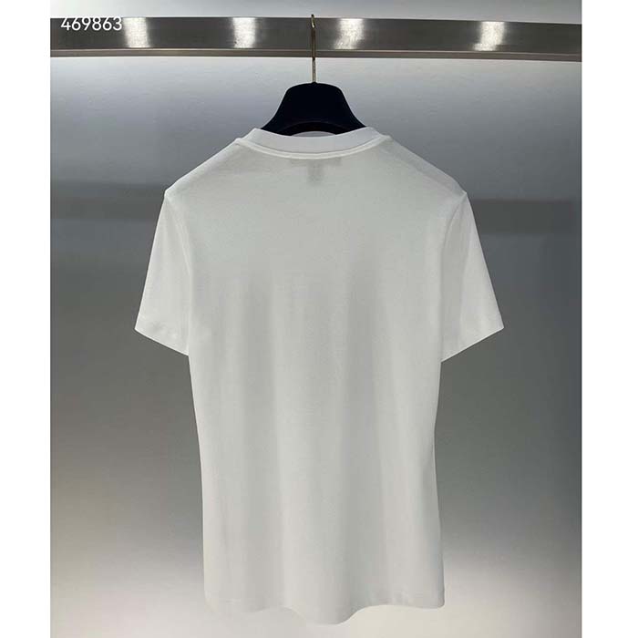 Louis Vuitton Women Flight Mode LV Travel Stamp T-Shirt Cotton White 1AFN04
