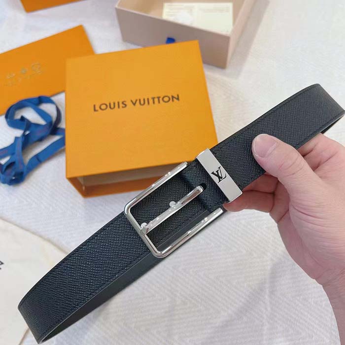 Louis Vuitton LV Unisex LV Pont Neuf 35mm Belt Taiga Calf Leather