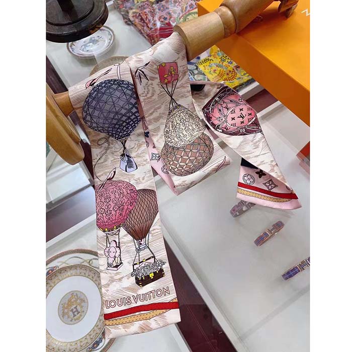 Louis Vuitton LV Women Up Away Bandeau Light Pink Silk Inkjet Print Monogram