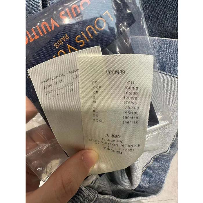 Louis Vuitton Women LV Velvet Accent Denim Dress Cotton Blue Regular Fit 1AFDDN