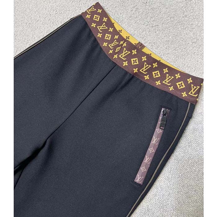 Louis Vuitton Women LV Leggings Monogram Elastic Belt Polyamide Elastane Black Fitted