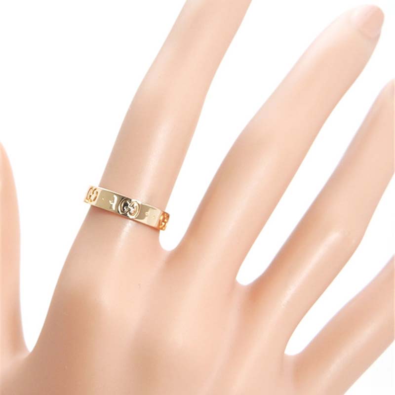 Gucci Women Heart Ring with Gucci Trademark Jewelry Gold