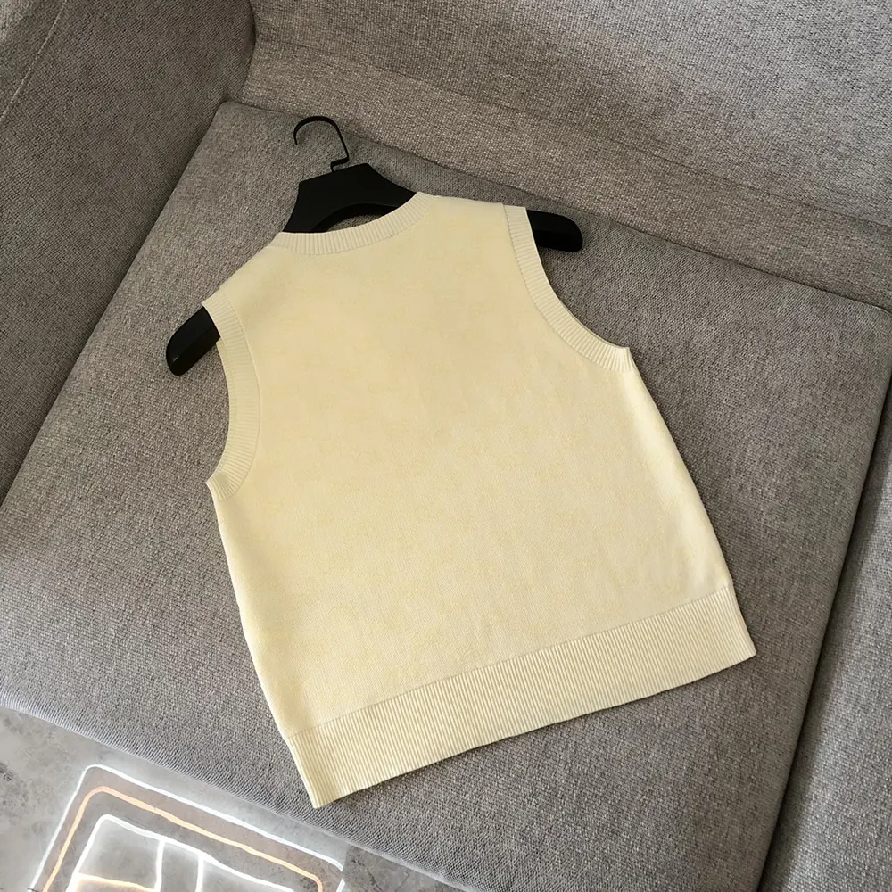 Gucci Women Fine GG Cotton Sleeveless Top-Yellow 821143XKEPI