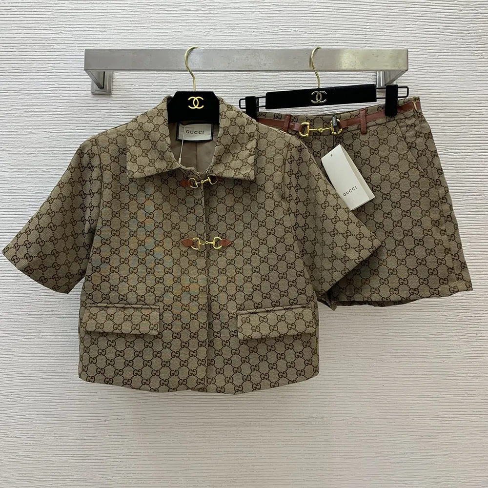 Gucci Women GG Canvas Jacket with Horsebit 820434Z8BZF2580