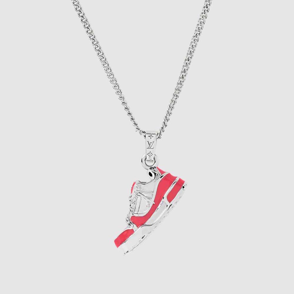 Louis Vuitton Unisex LV Trainer Necklace-Red