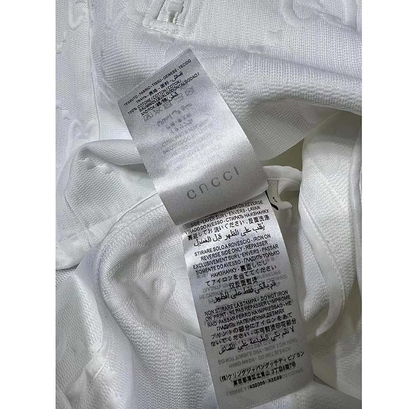 Gucci Women GG Jersey Jacquard Dress White High Neck Polyester Green Red Web