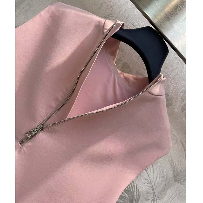 Louis Vuitton Women LV Mock-Neck Straight Dress Light Pink 1AFCHR