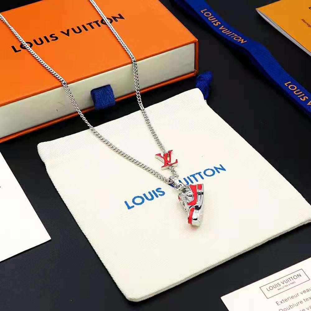 Louis Vuitton Unisex LV Trainer Necklace-Red