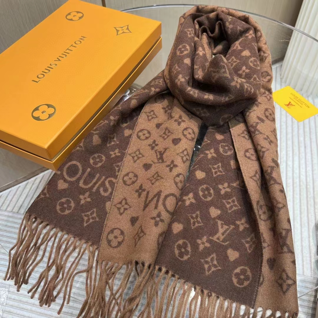 Louis Vuitton Unisex LV Game On Scarf Brown Allover Monogram M77377