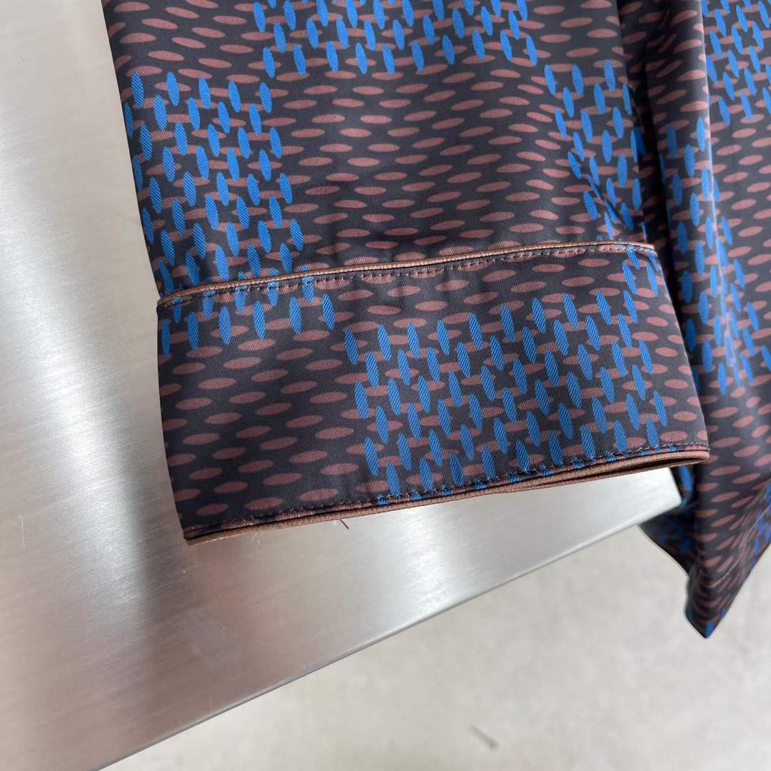 Louis Vuitton Women LV Long-Sleeved Damier Silk Pyjama Shirt Pyjama Fit 1AFJD0
