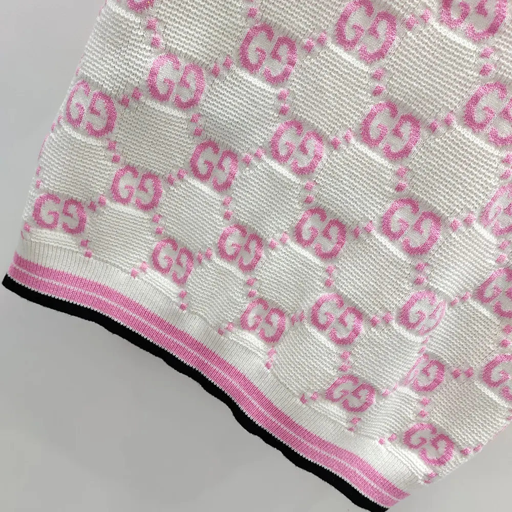 Gucci Women Cotton Crewneck Top with GG Intarsia 788766XKD1R9487