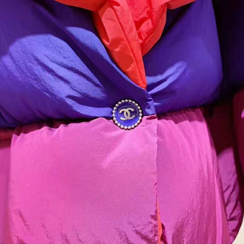 Chanel Women Mixed Fibers Red Purple & Fuchsia Jacket