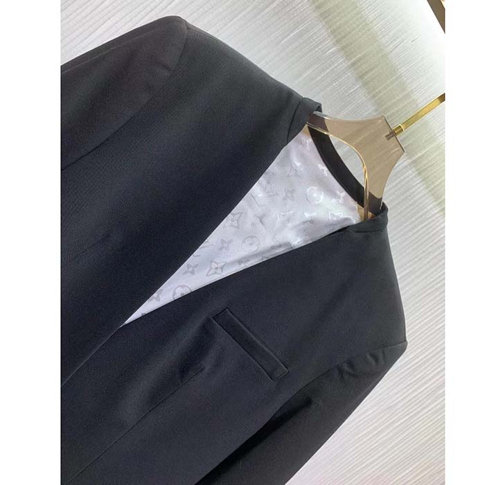 Louis Vuitton Women LV Jewel Button Tuxedo Jacket Black