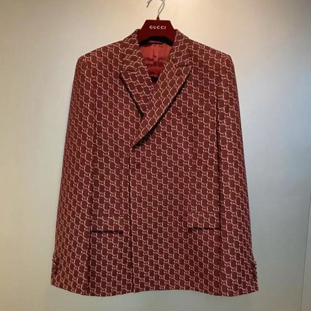 Gucci Men Gucci Classic Red Wool Blazer