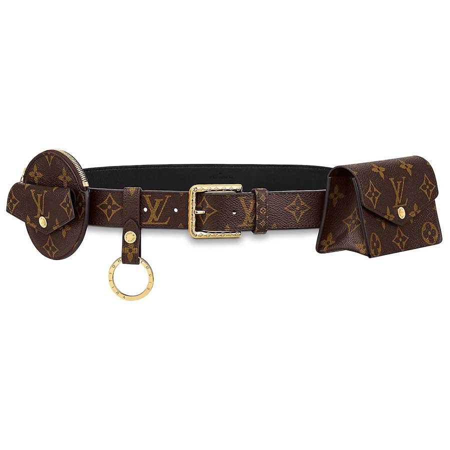 Louis Vuitton LV Unisex Daily Multi Pocket 30mm Belt-Brown