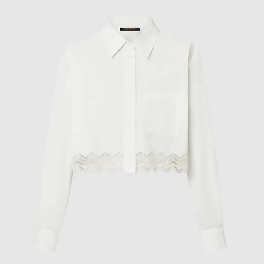 Louis Vuitton LV Women Lace Trim Shirt 1AHGWW