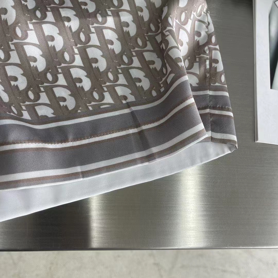 Dior Men CD Dior Oblique Bermuda Shorts Beige Silk Twill