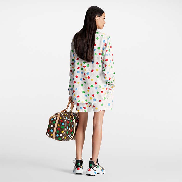 Louis Vuitton Women LV x YK Painted Dots Masculine Shirt Silk White Regular Fit
