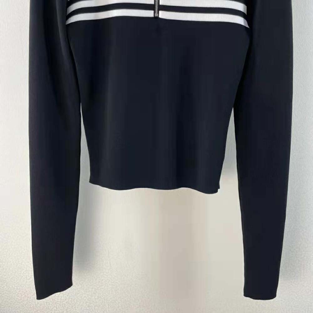 Prada Women Viscose and Cotton Turtleneck-Black