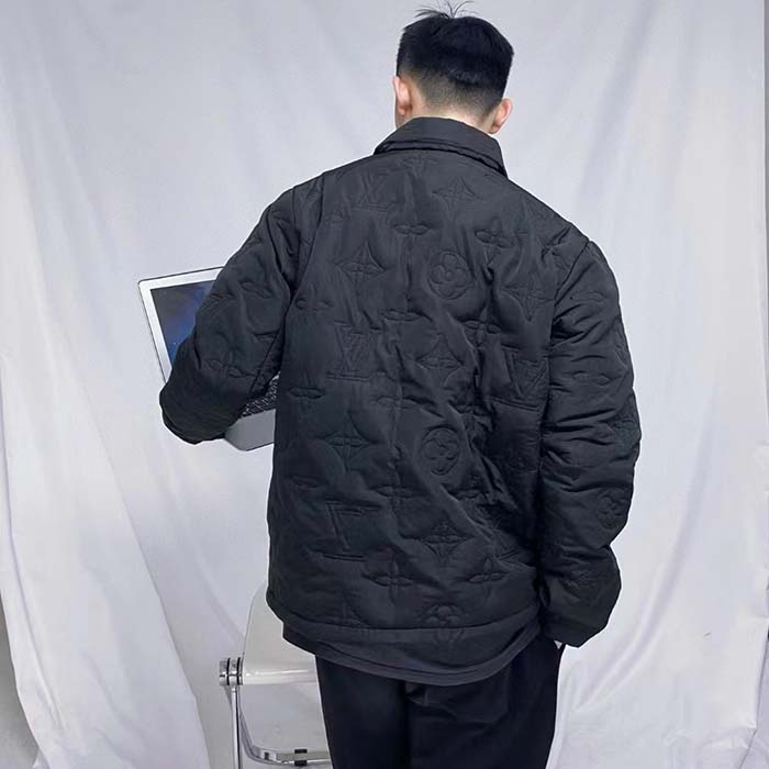 Louis Vuitton Men LV Monogram Padded Light Blouson Polyamide Black Loose Fit