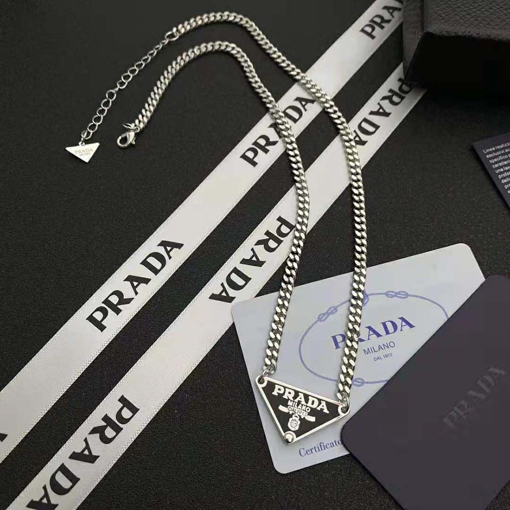 Prada Women Symbole Necklace-Black