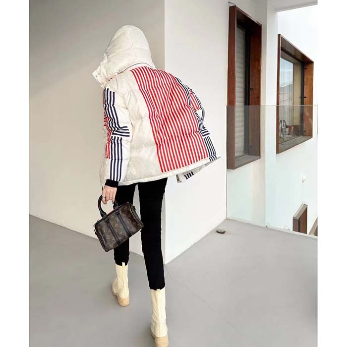 Louis Vuitton Women LV SKI LV Stripes Puffer Jacket Monogram Jacquard Polyamide White