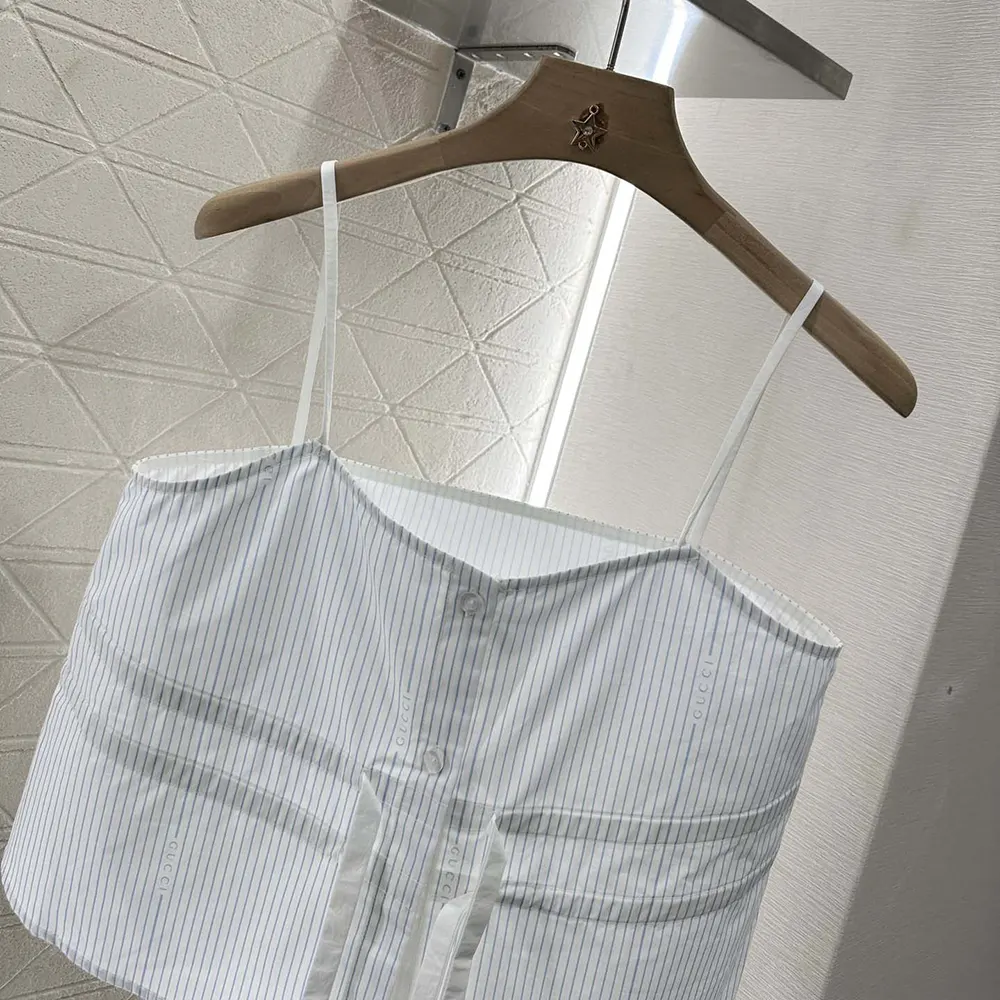 Gucci Women Cotton Fil Coupé Top 831873Z7ASD9025