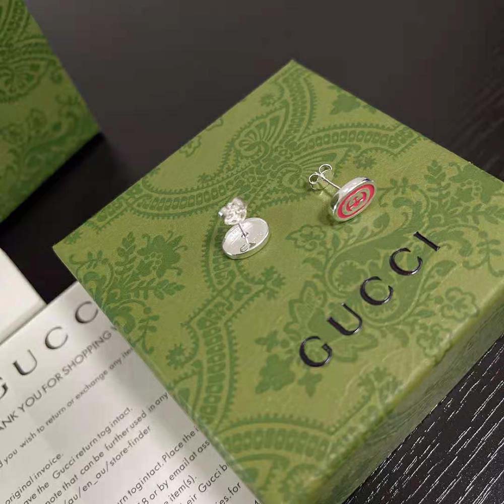 Gucci Women Interlocking G Enamel Earrings