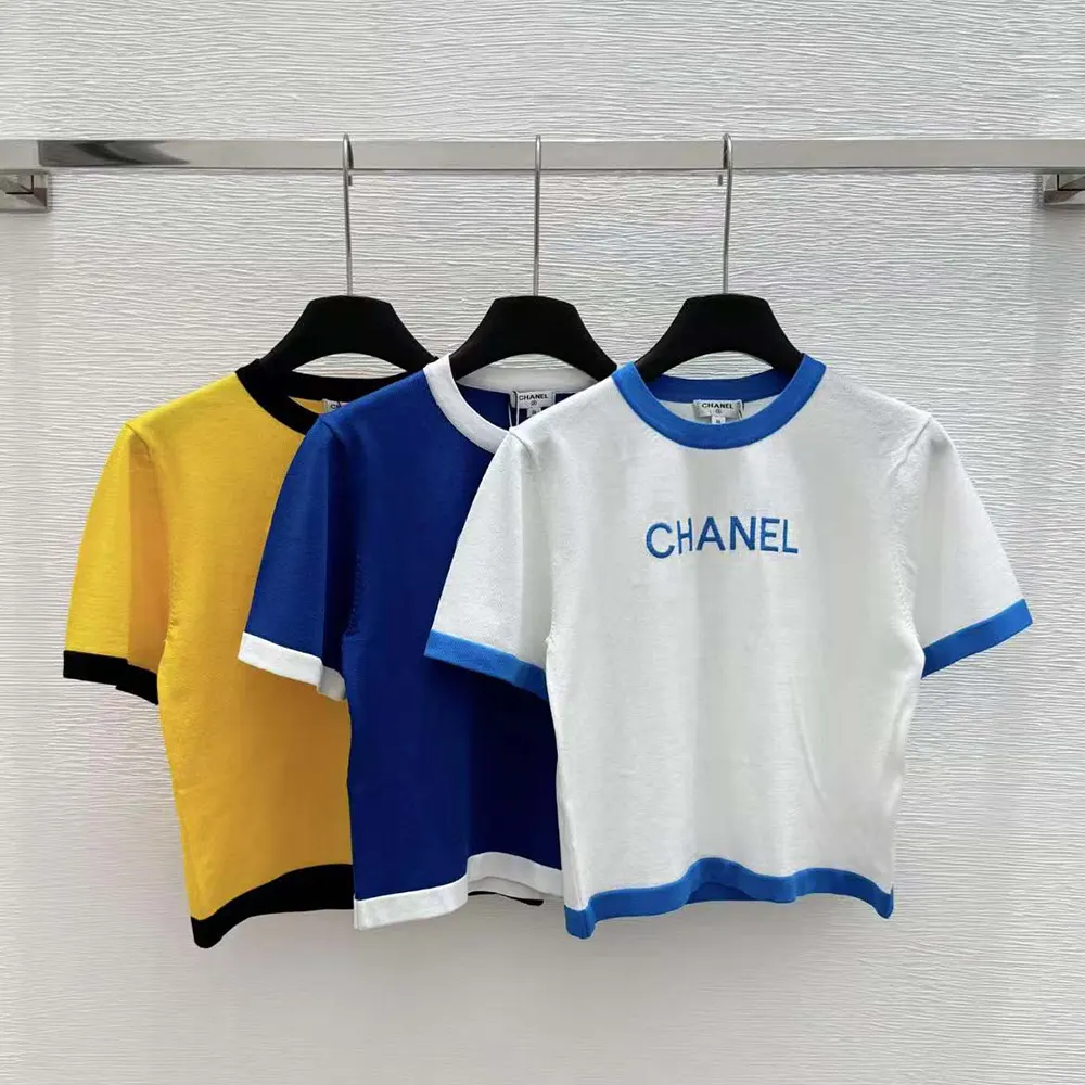 Chanel Women Oversize T-Shirt with Chanel Logo-Yellow