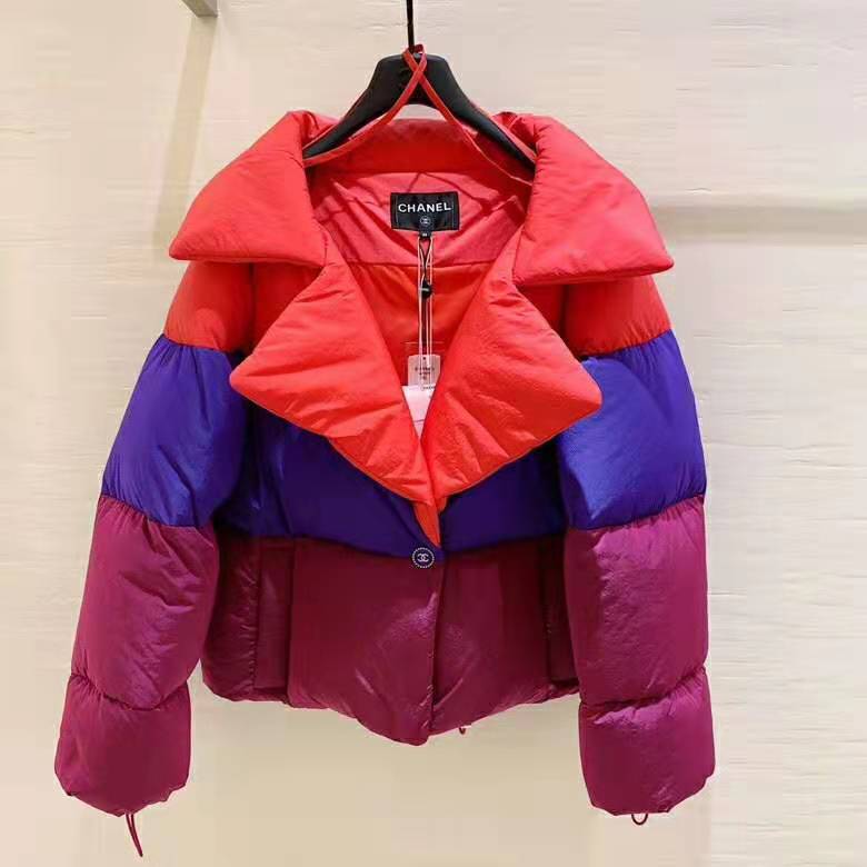 Chanel Women Mixed Fibers Red Purple & Fuchsia Jacket