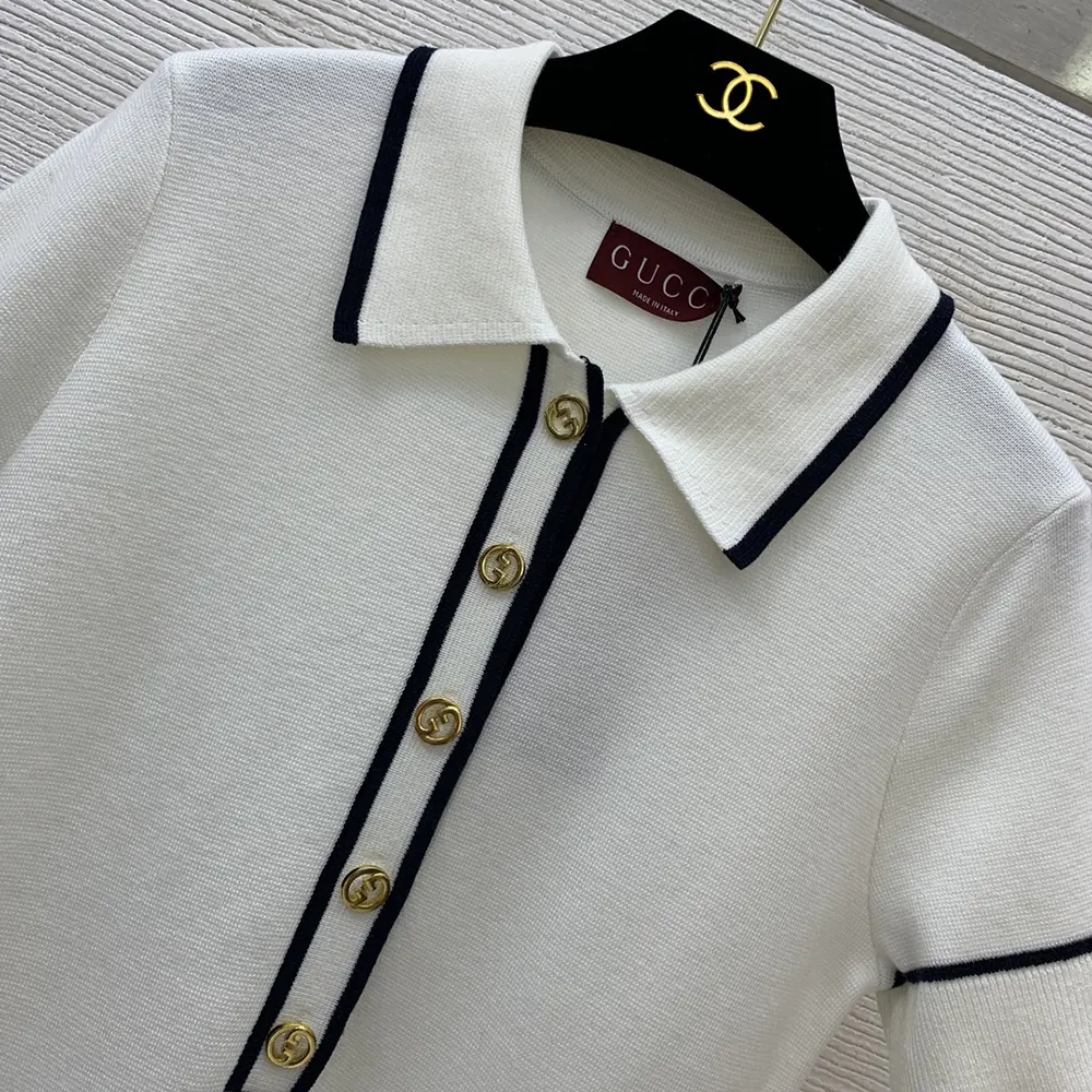 Gucci Women Fine Wool Polo Dress 813816XKEHH9034