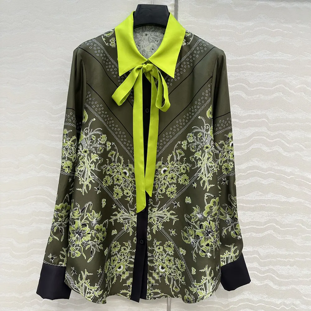 Gucci Women Printed Silk Twill Shirt 837650Z7AS2