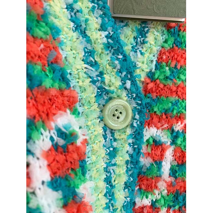 Gucci Men Maxi GG Cotton Cardigan Red Green Long Sleeves V-Neck