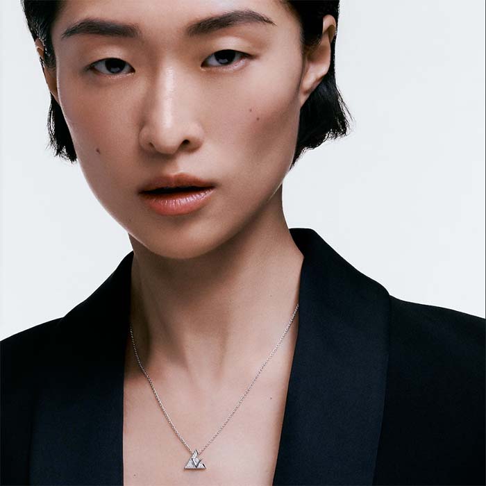 Louis Vuitton Unisex LV Volt One Pendant White Gold 36 Diamonds 0.16 CT