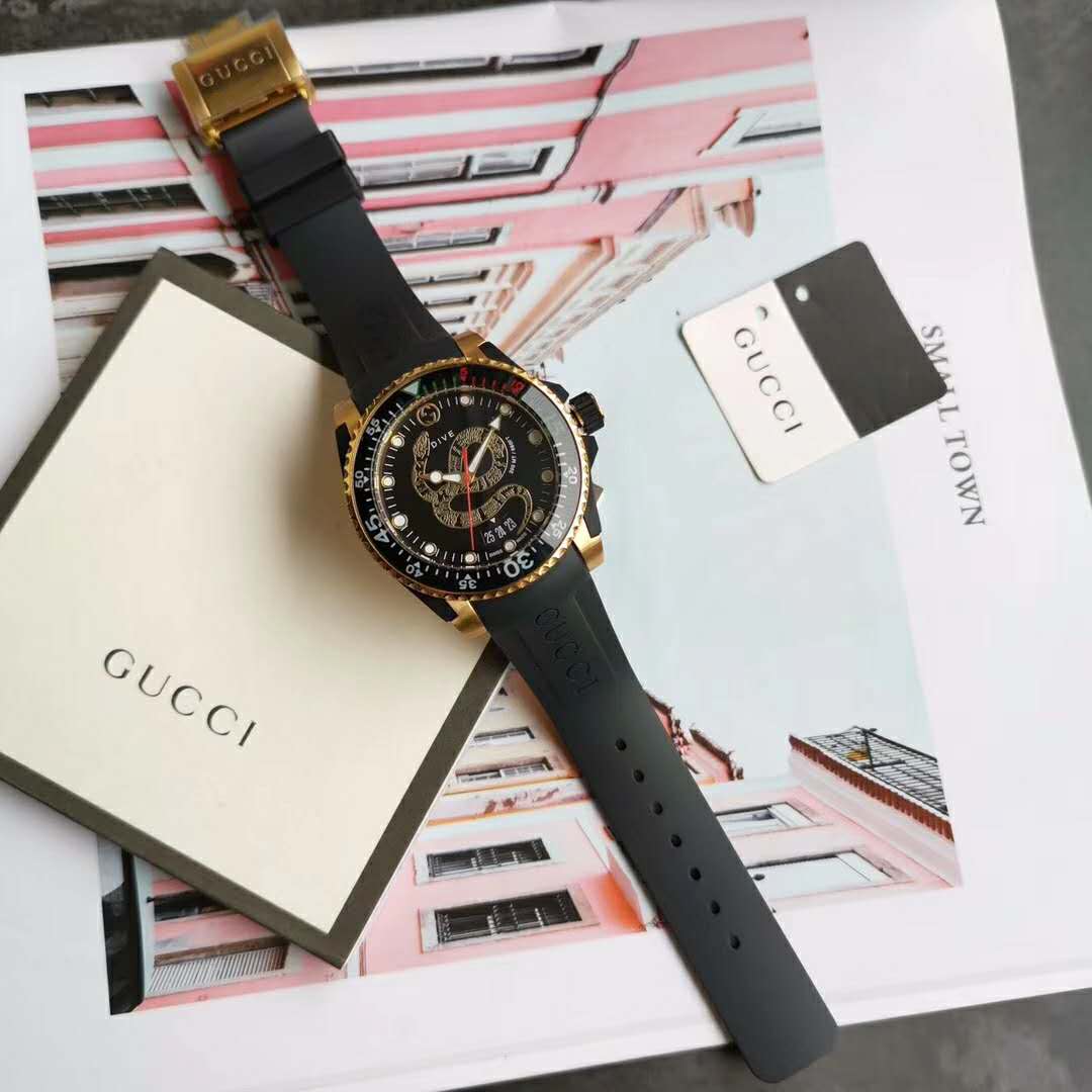 Gucci Men Gucci Dive Watch 45mm-Black