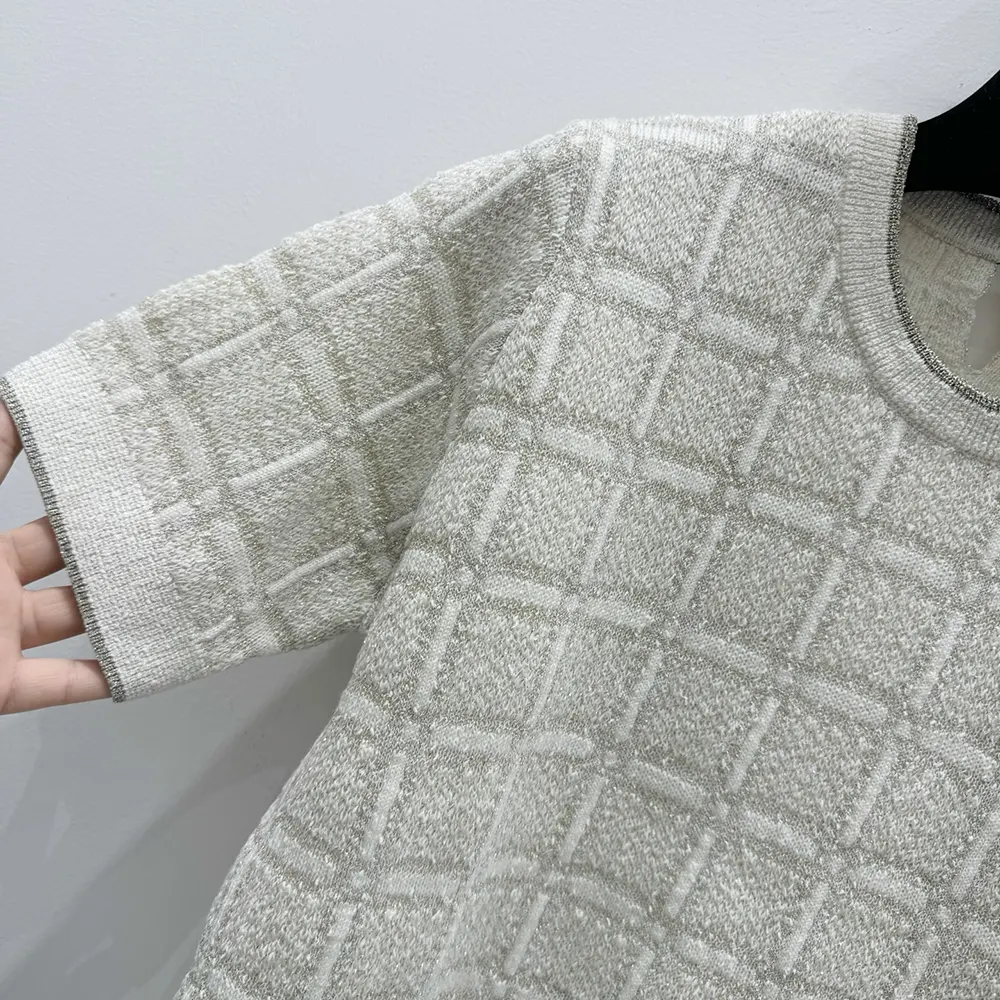 Gucci Women Wool and Lame Check Jacquard Top 811552XKEDI9237