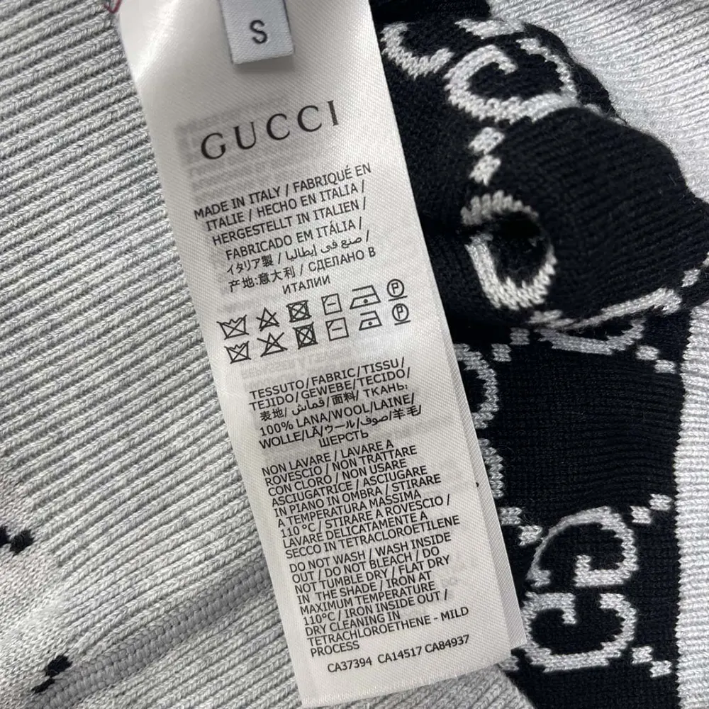 Gucci Women Reversible GG Wool Jacquard Top-Grey 798159XKD8T1045