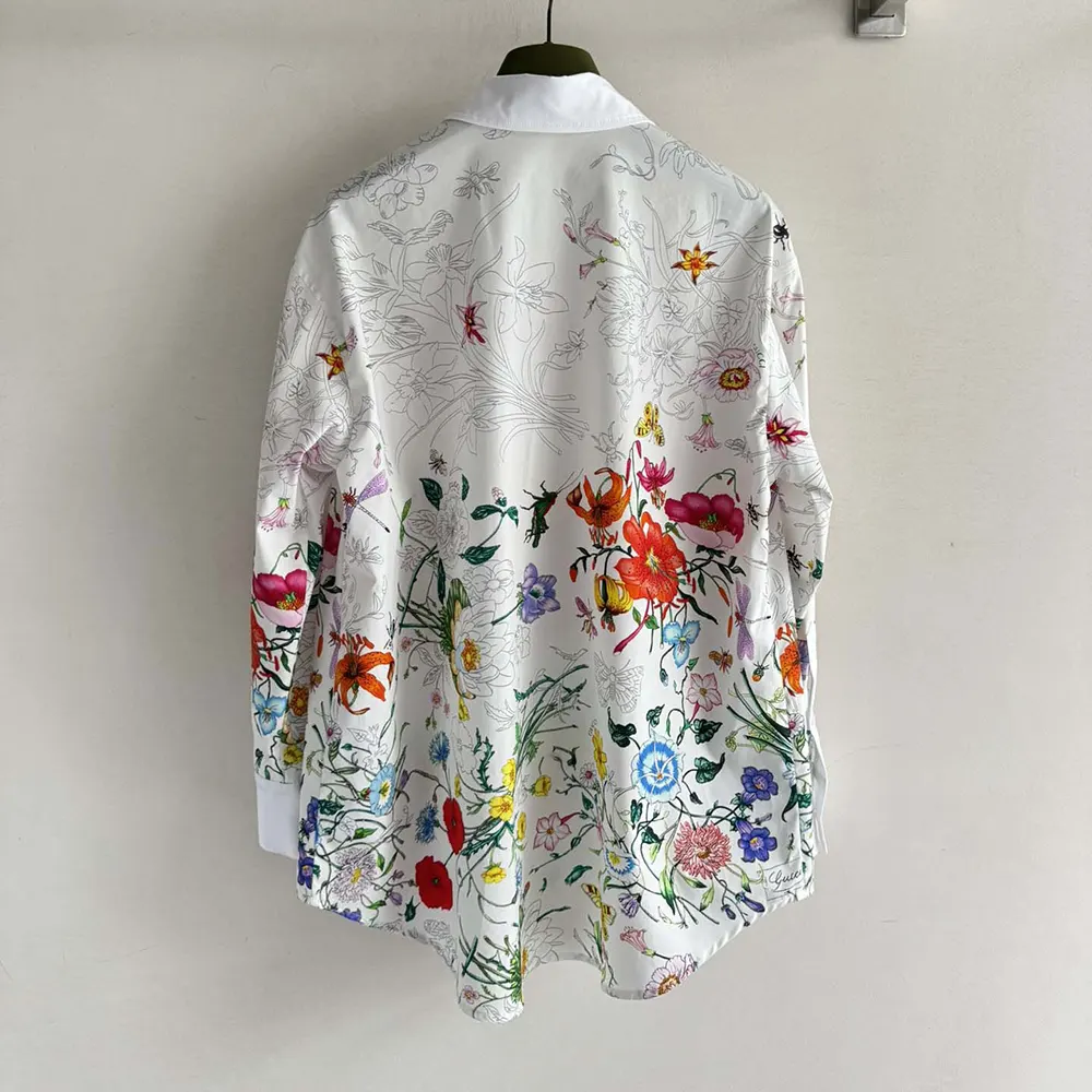 Gucci Women Printed Cotton Poplin Shirt 835947Z7AS6