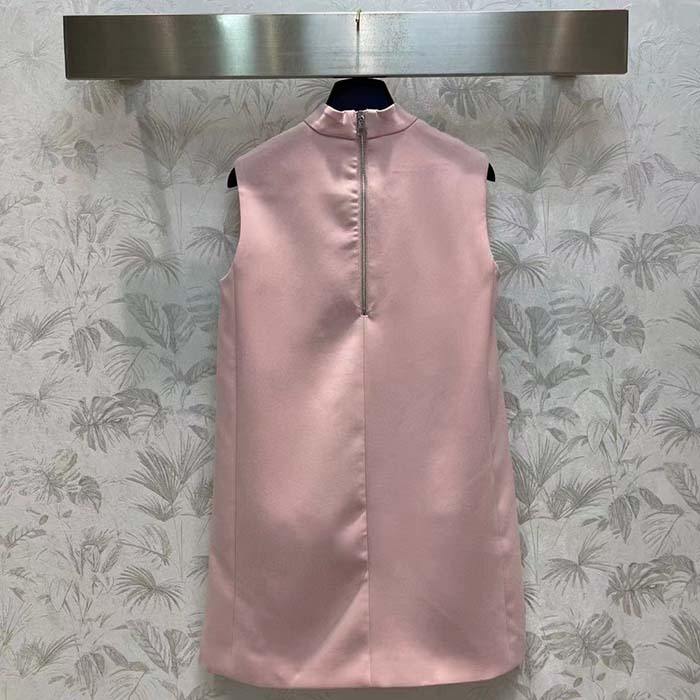 Louis Vuitton Women LV Mock-Neck Straight Dress Light Pink 1AFCHR