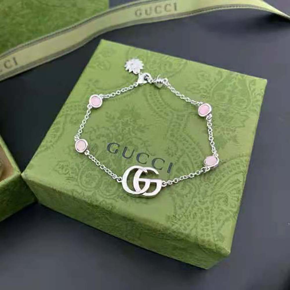 Gucci Women Double G Mother of Pearl Bracelet